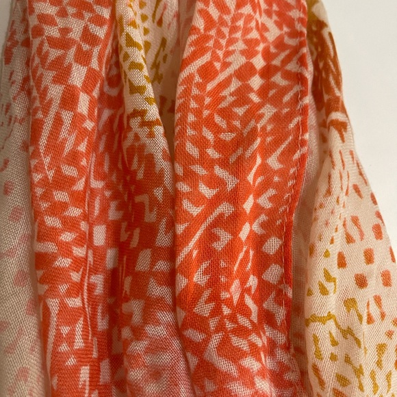 Scarf - orange, yellow and pink Splatter Pattern - Picture 2 of 3